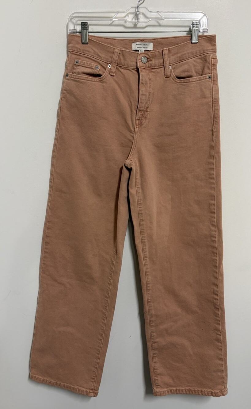 Banana Republic Straight Leg High Rise Jeans Size 28 Regular Desert Rose/ Pink